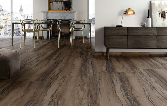 Anti - Slippery Vinyl Click System Flooring 100% Virgin Material Available